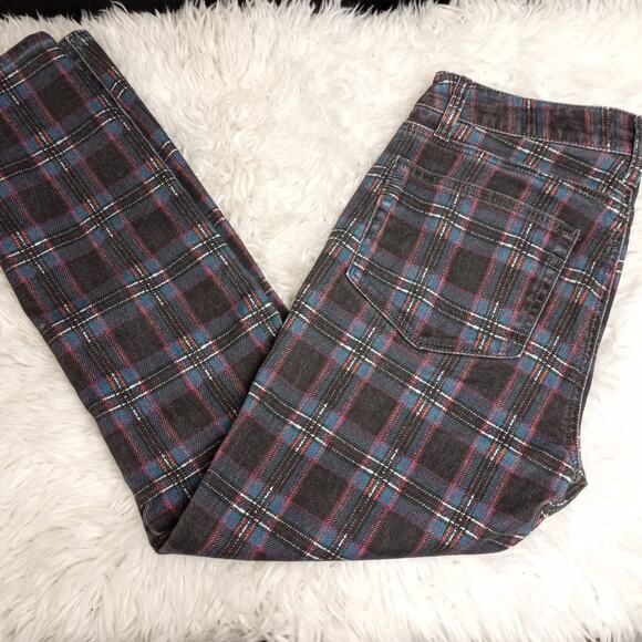PAIGE Hoxton Ankle Tartan Plaid Jeans  29 - Picture 1 of 9